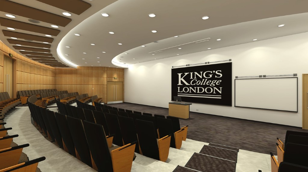 Digital recreation of the Bush House lecture room.